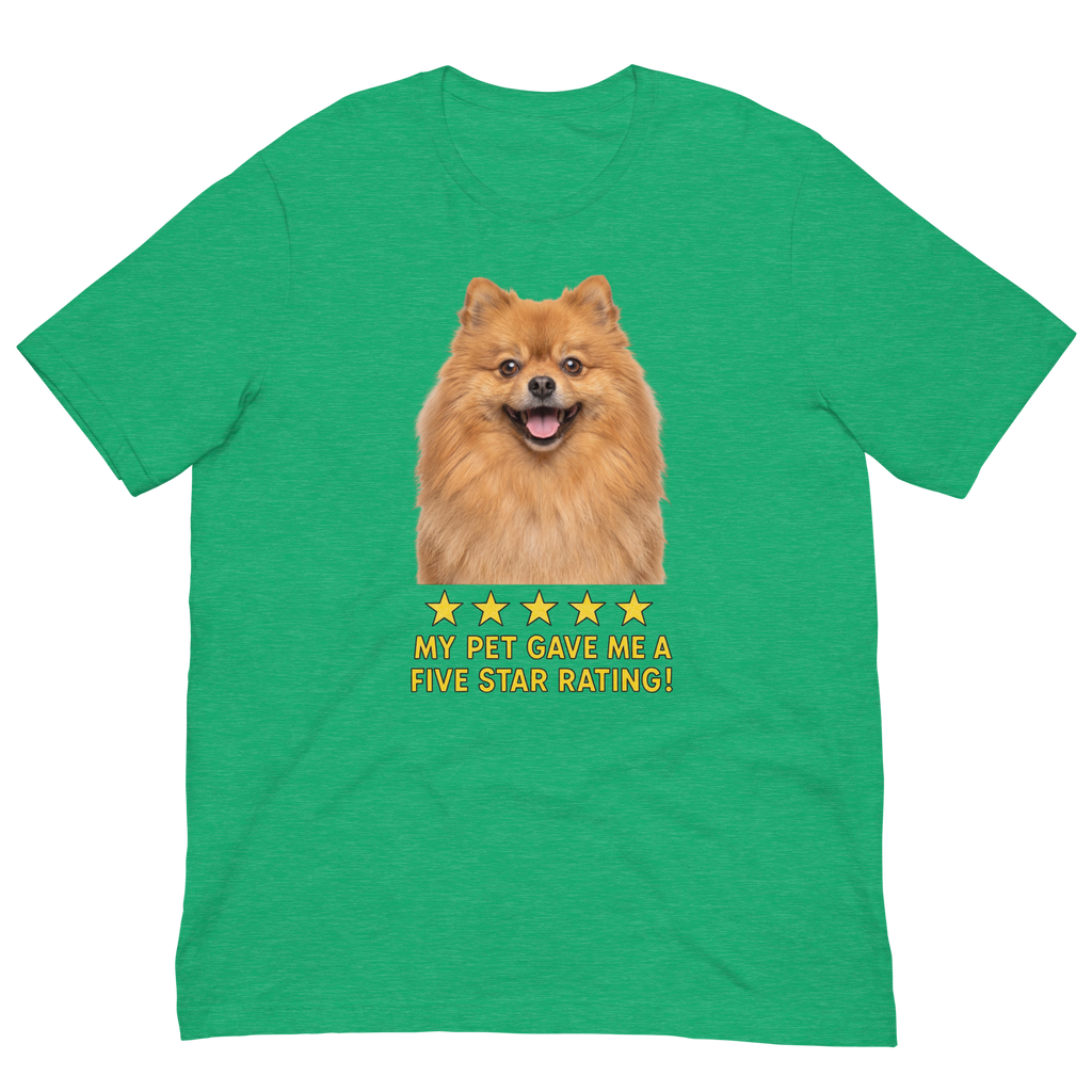 Pomeranian Rating Unisex t-shirt