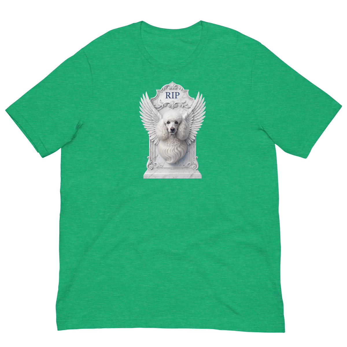 White Poodle RIP Unisex t-shirt