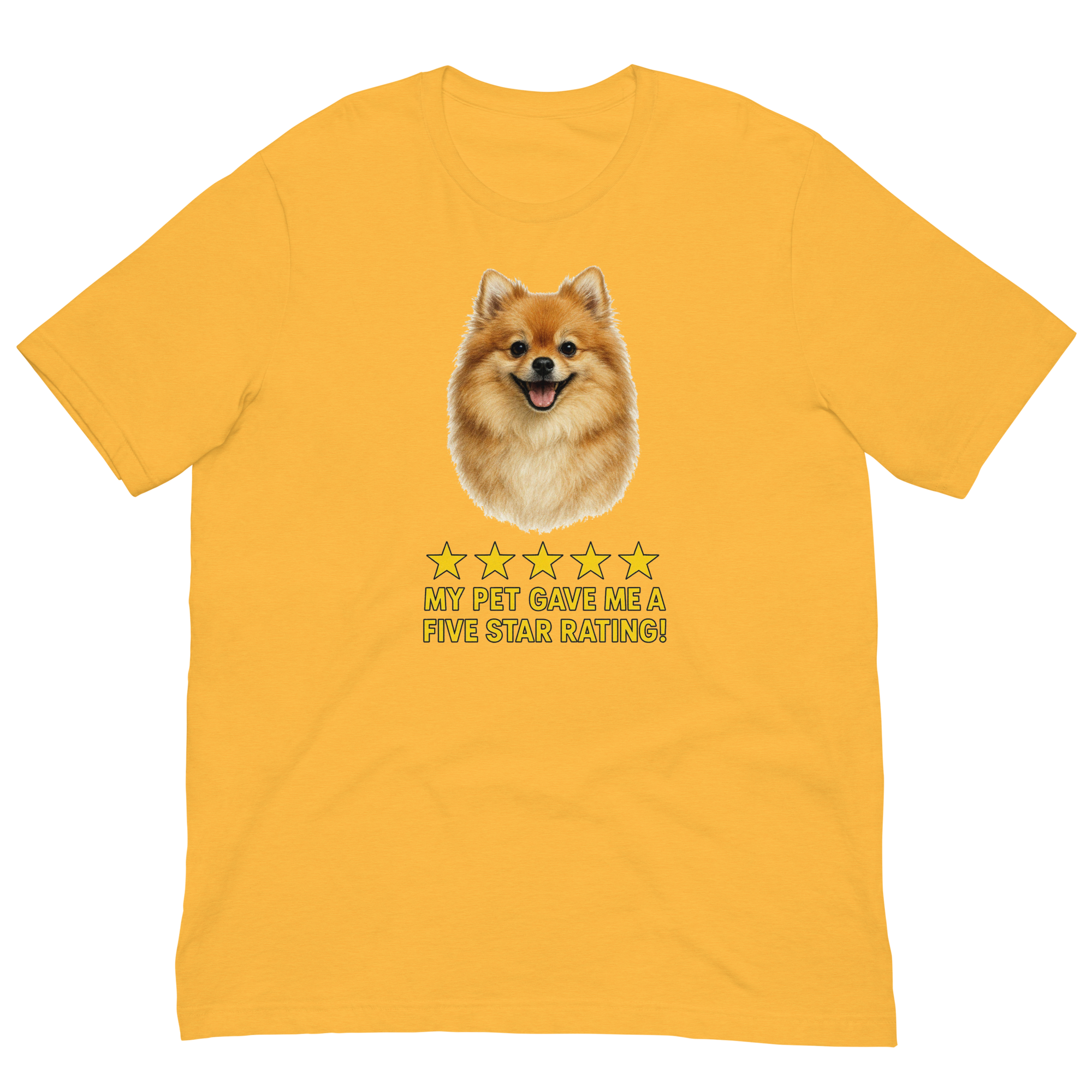 Pomeranian Rating Unisex t-shirt