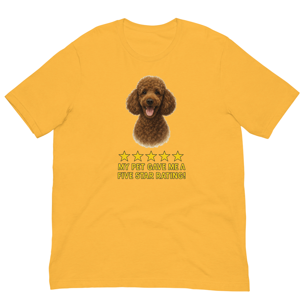 Brown Poodle Rating Unisex t-shirt