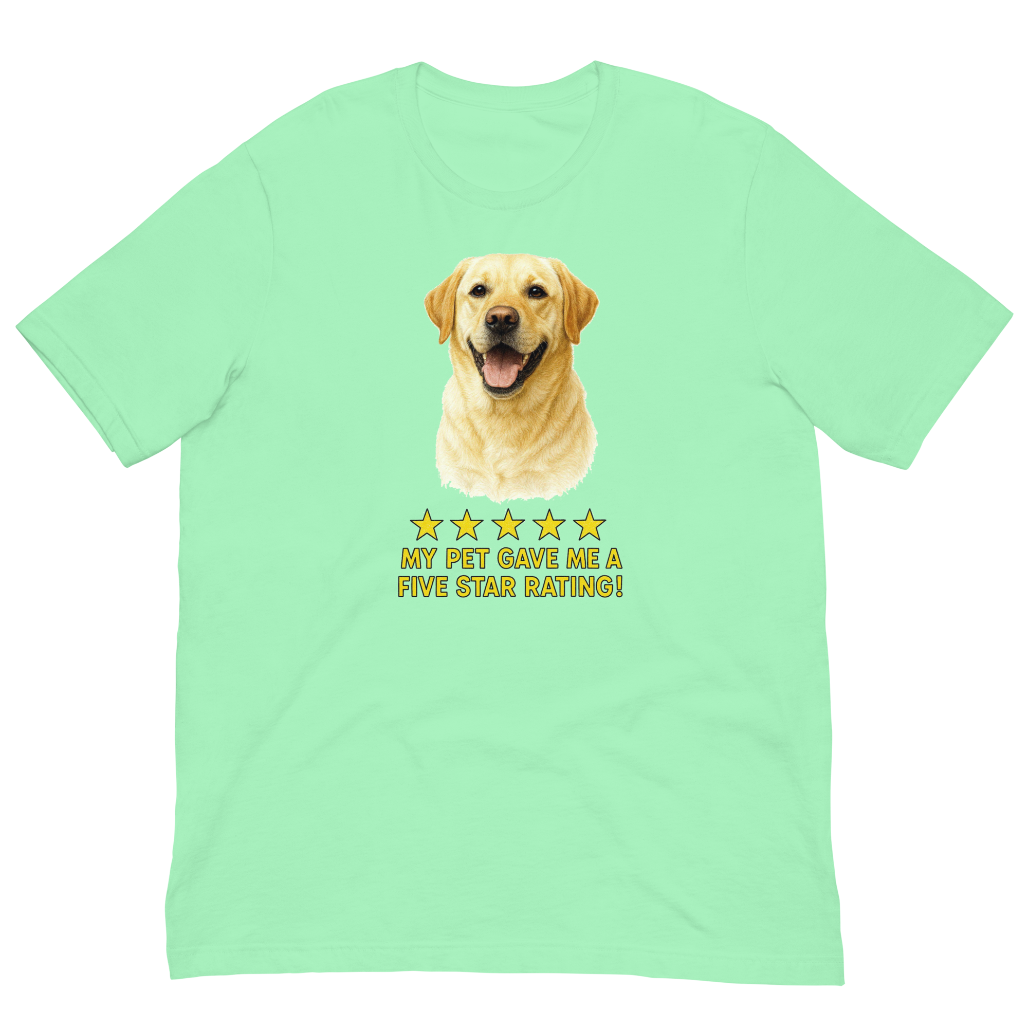 Yellow Labrador Rating Unisex t-shirt