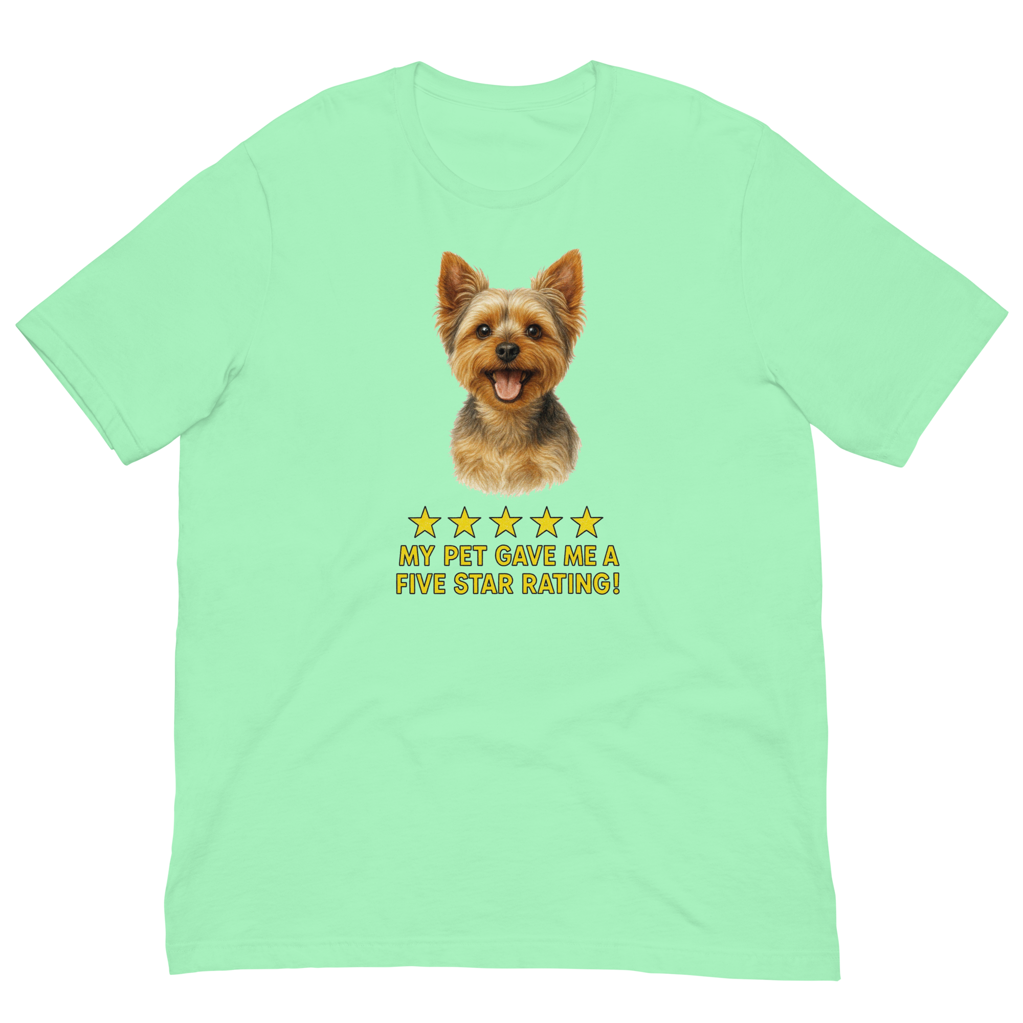 Yorkie Rating Unisex t-shirt