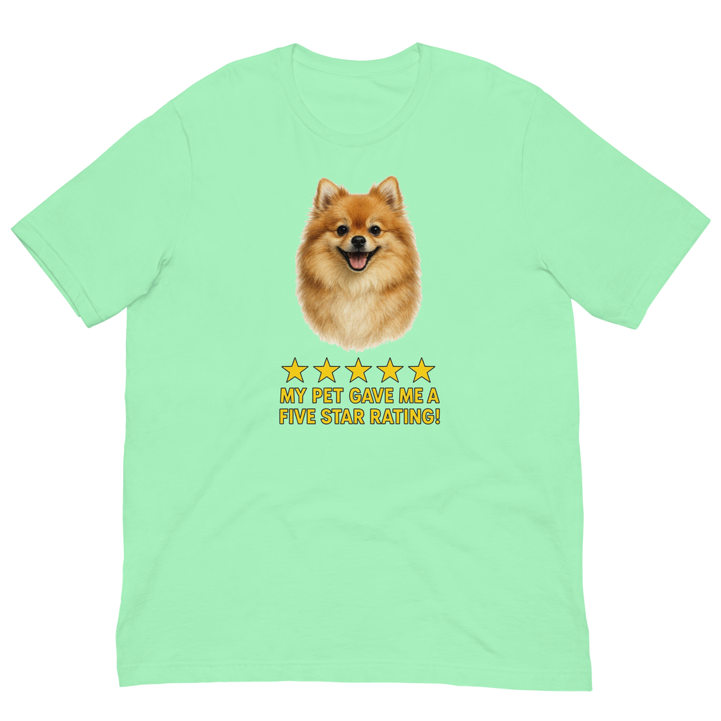 Pomeranian Rating Unisex t-shirt