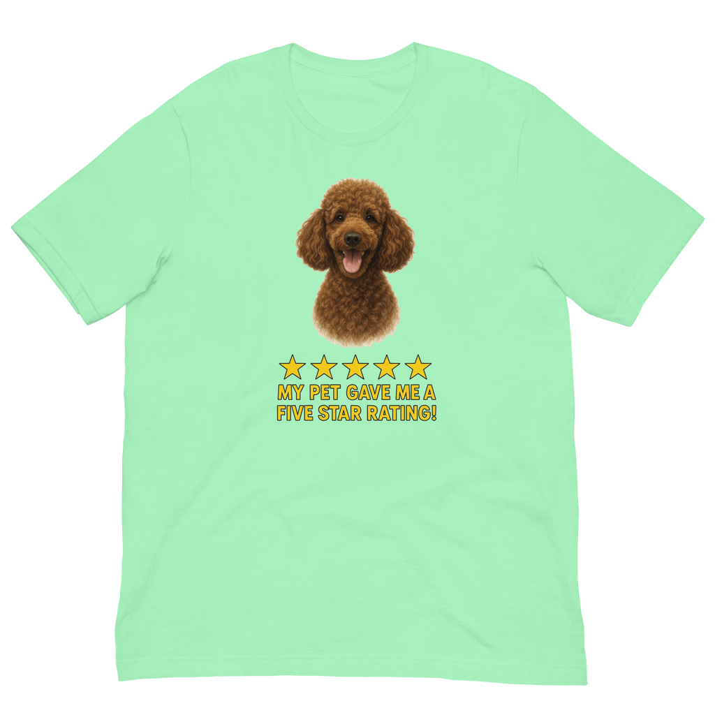 Brown Poodle Rating Unisex t-shirt