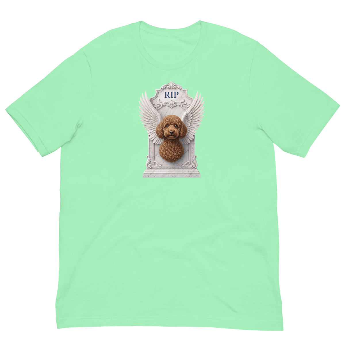 Brown Poodle RIP Unisex t-shirt