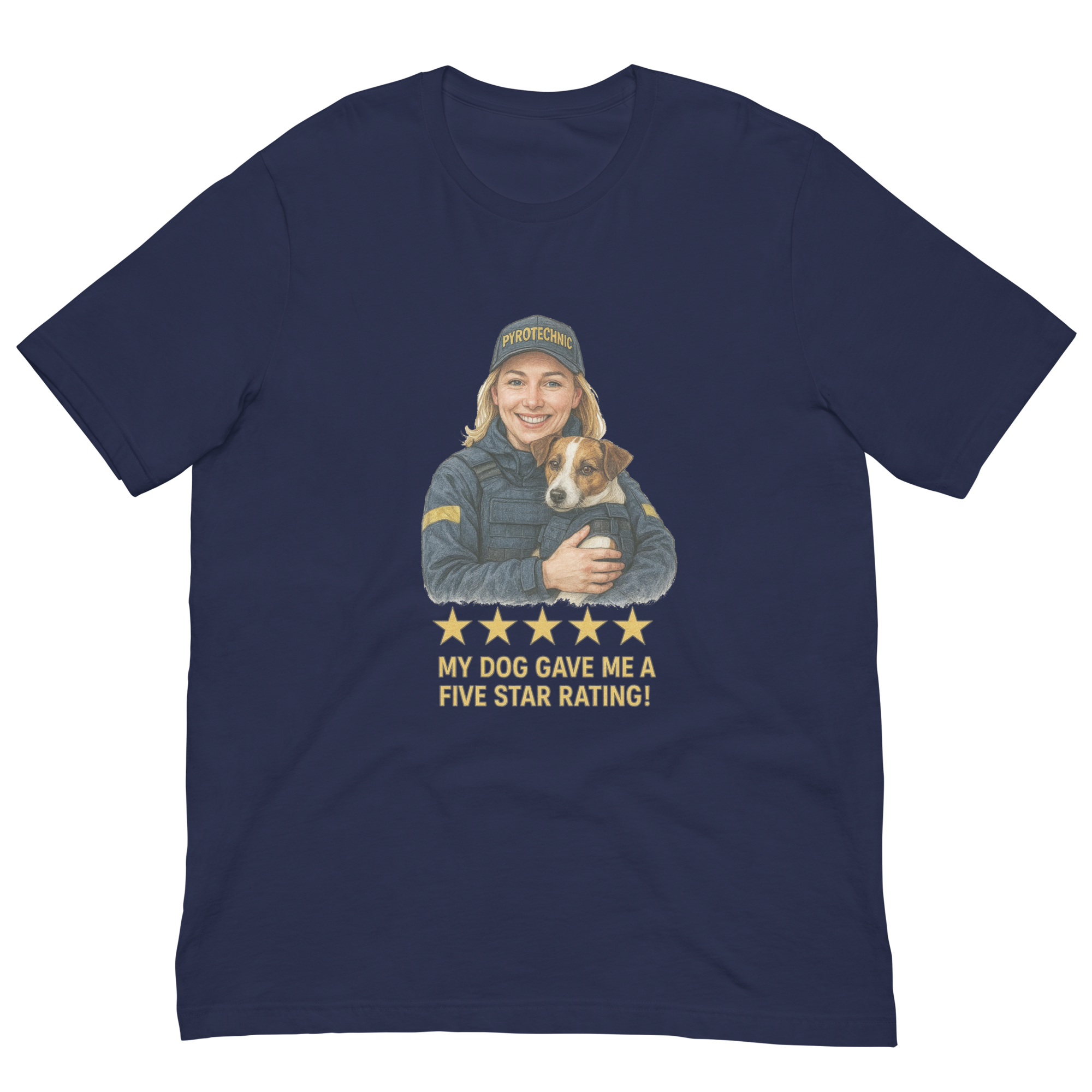 Blonde Woman with Patron graphic tee - navy