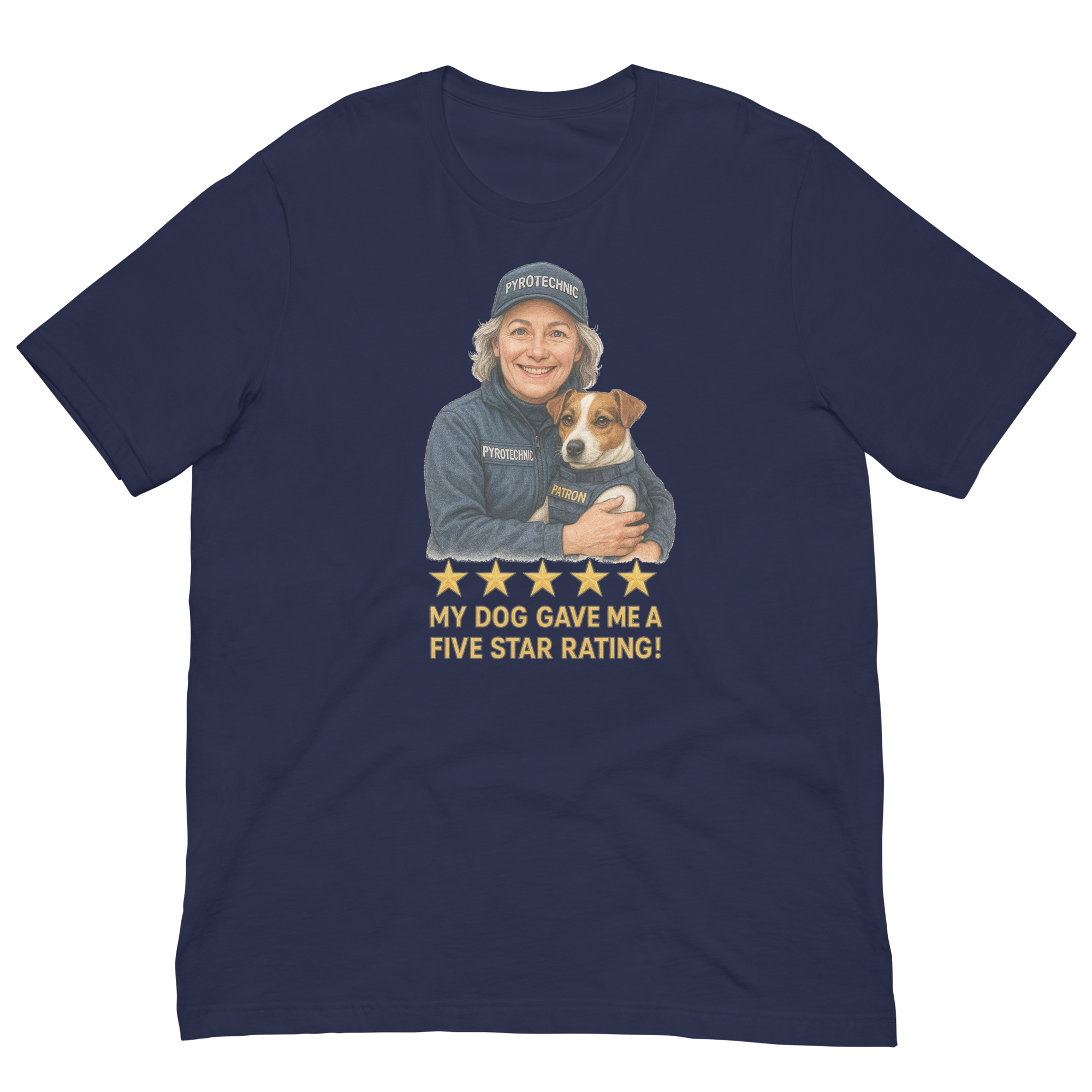 Salt & Pepper Woman with Patron graphic tee - navy