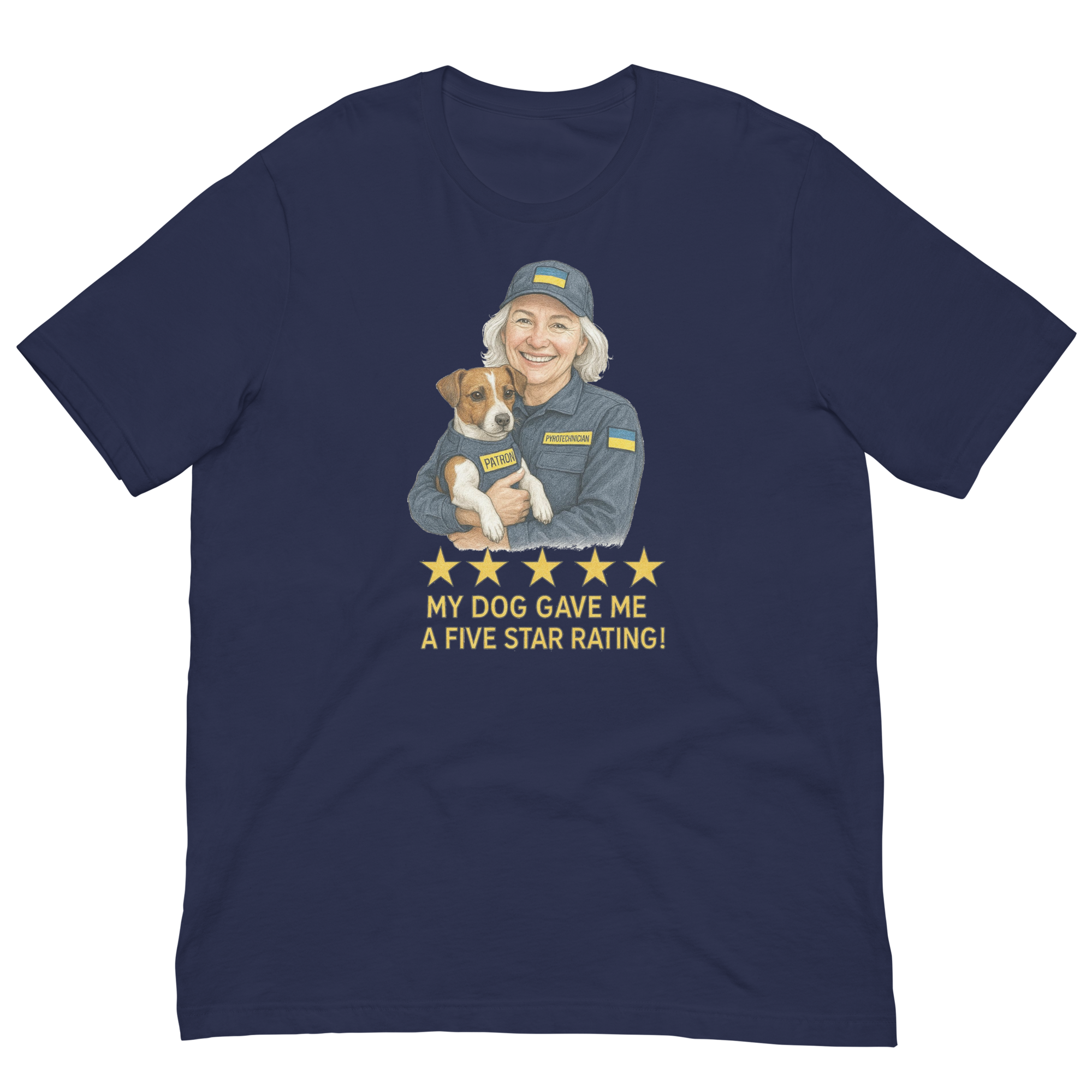 White Hair Woman with Patron graphic tee.