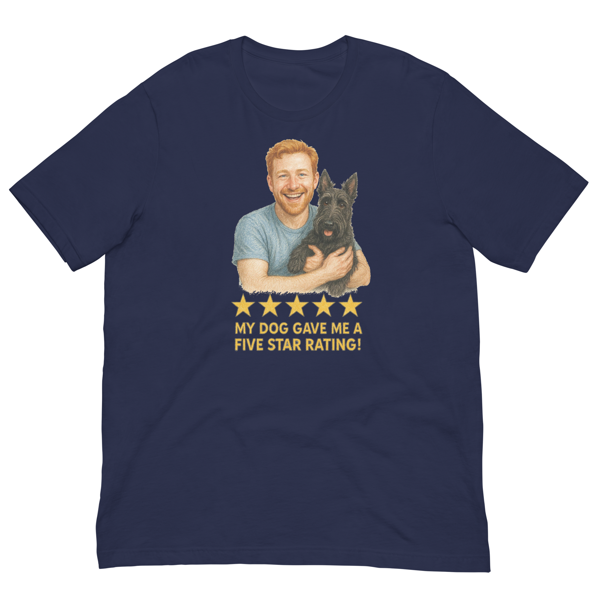Red Hair Man with Scottie