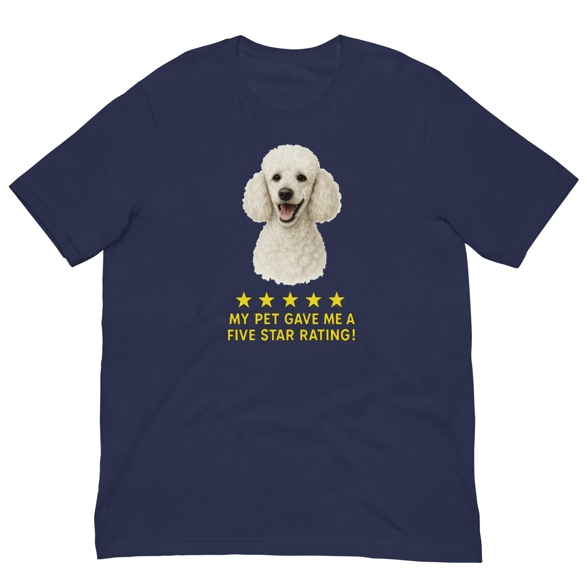 White Poodle Rating Unisex t-shirt