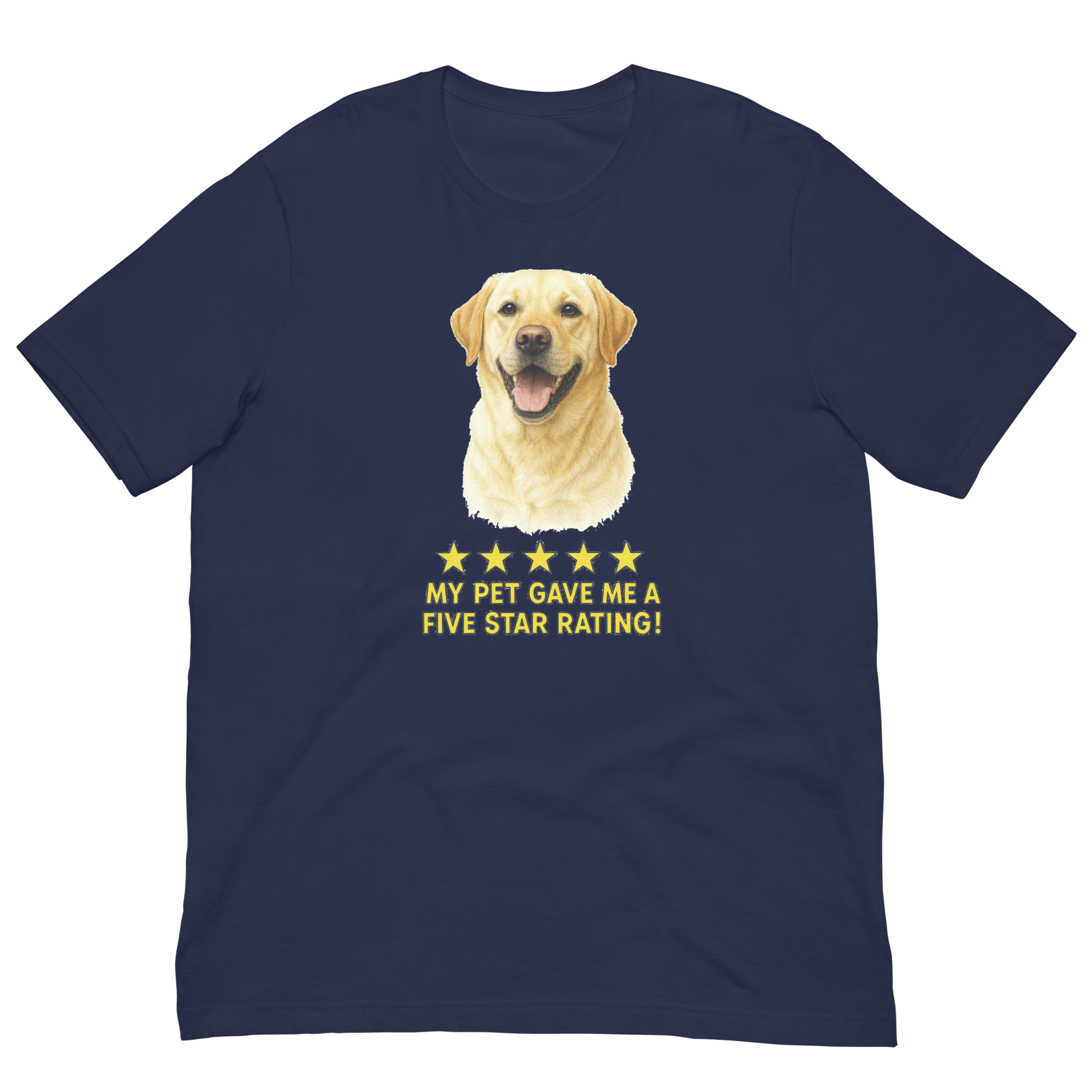 Yellow Labrador Rating Unisex t-shirt