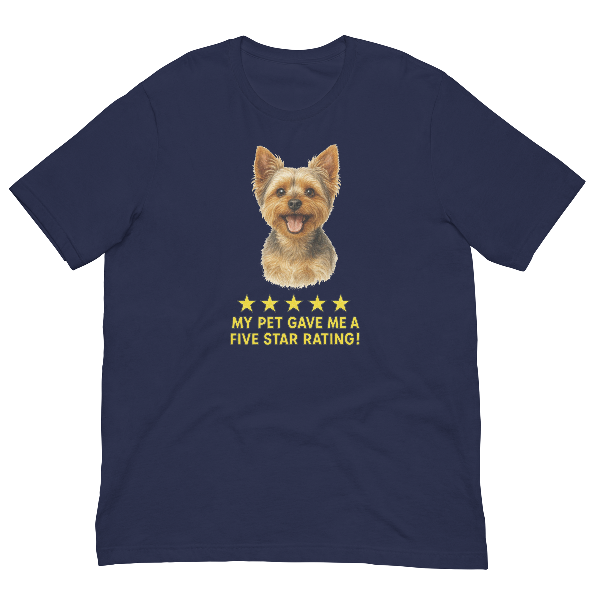 Yorkie Rating Unisex t-shirt