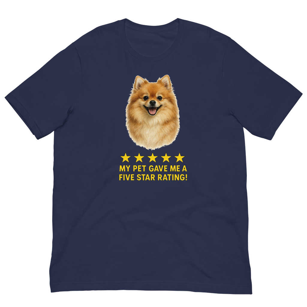 Pomeranian Rating Unisex t-shirt