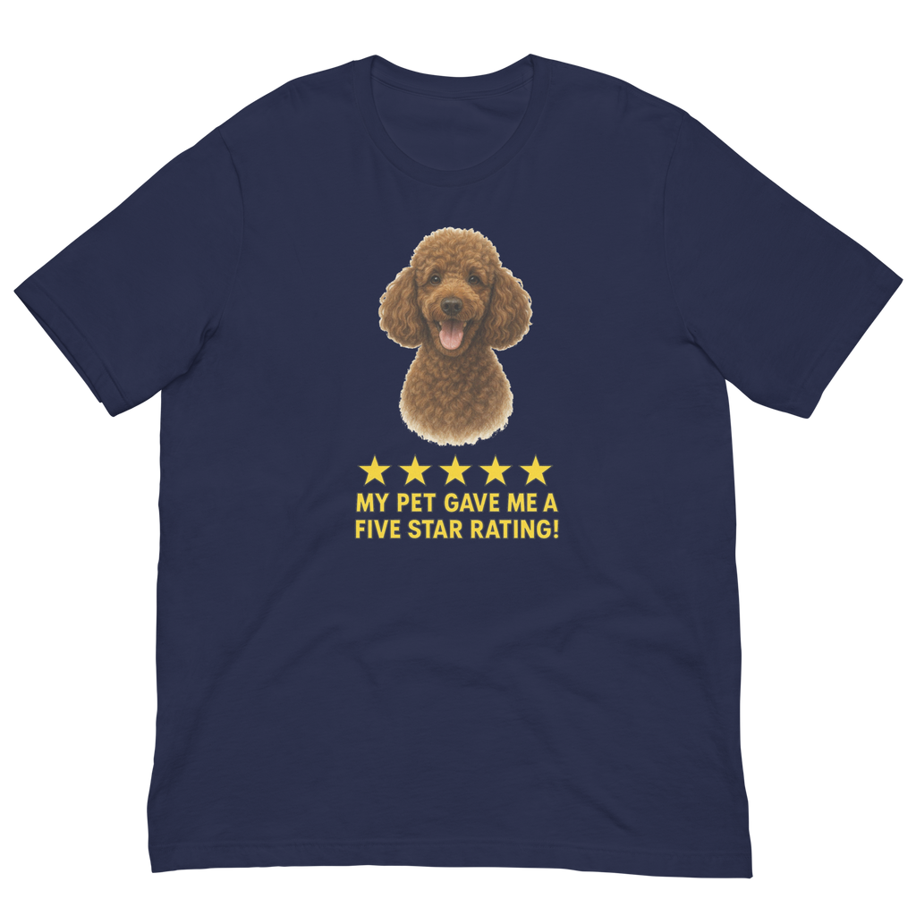 Brown Poodle Rating Unisex t-shirt