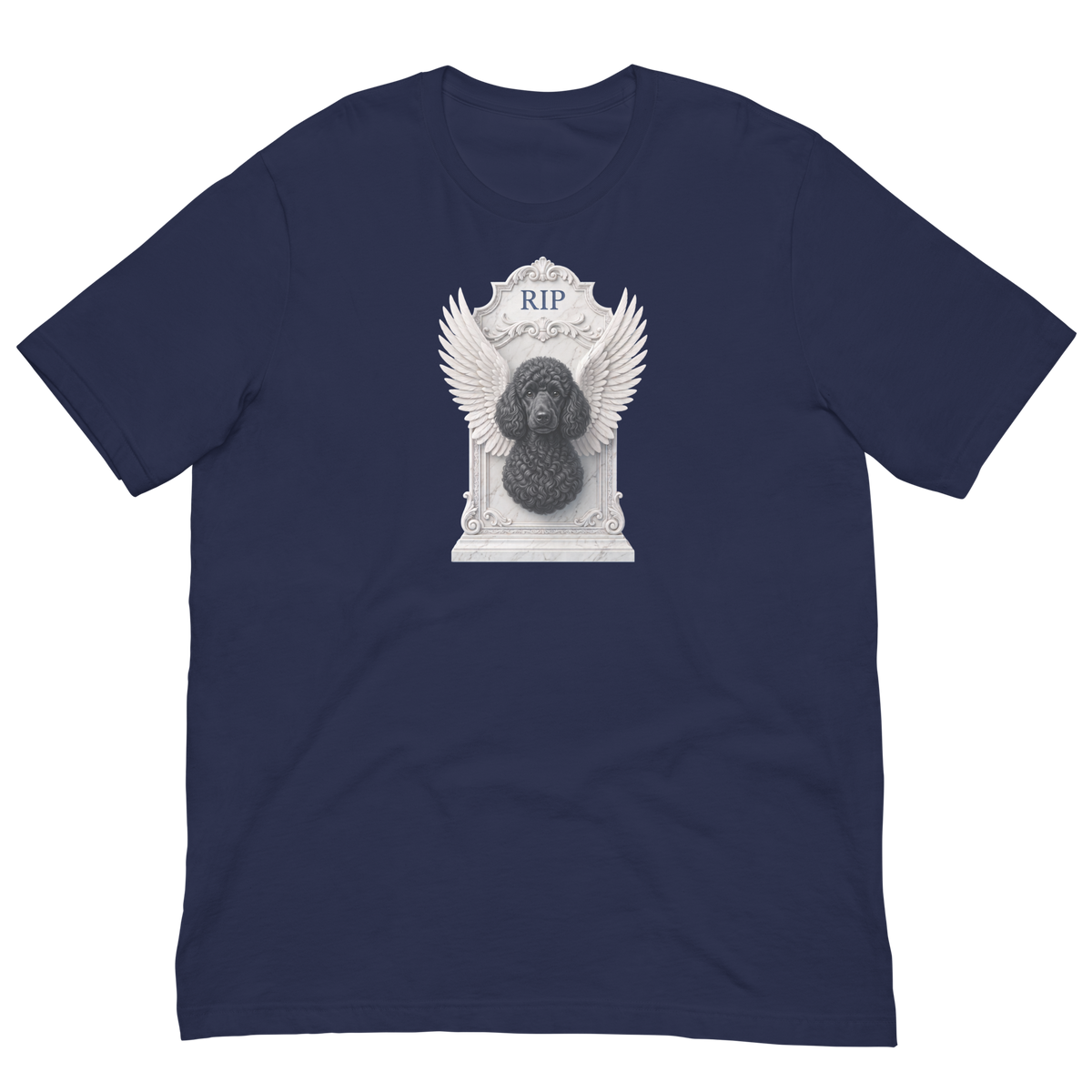 Black Poodle RIP Unisex t-shirt