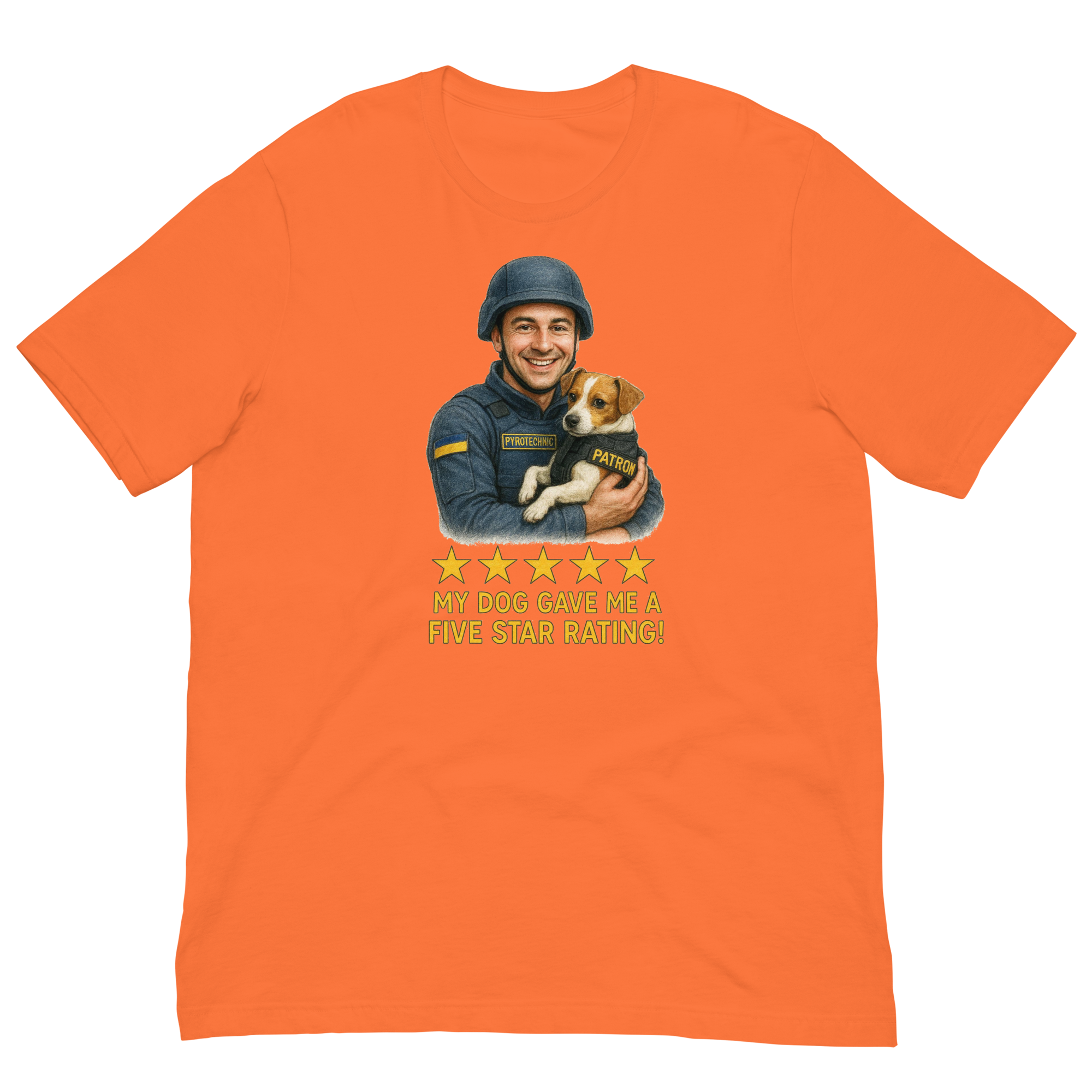 Brunette Man with Patron graphic tee.