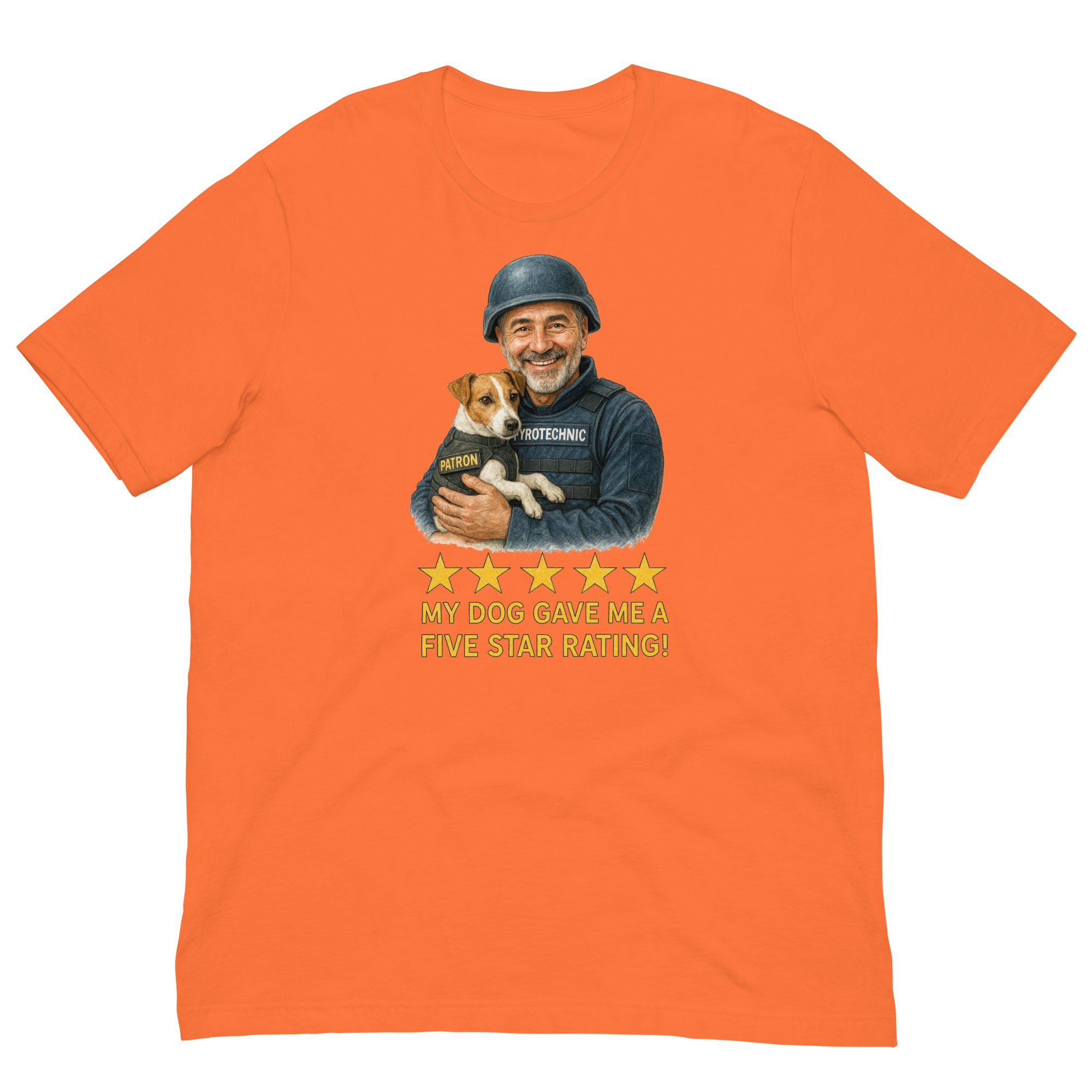 Salt & Pepper Man with Patron graphic tee.