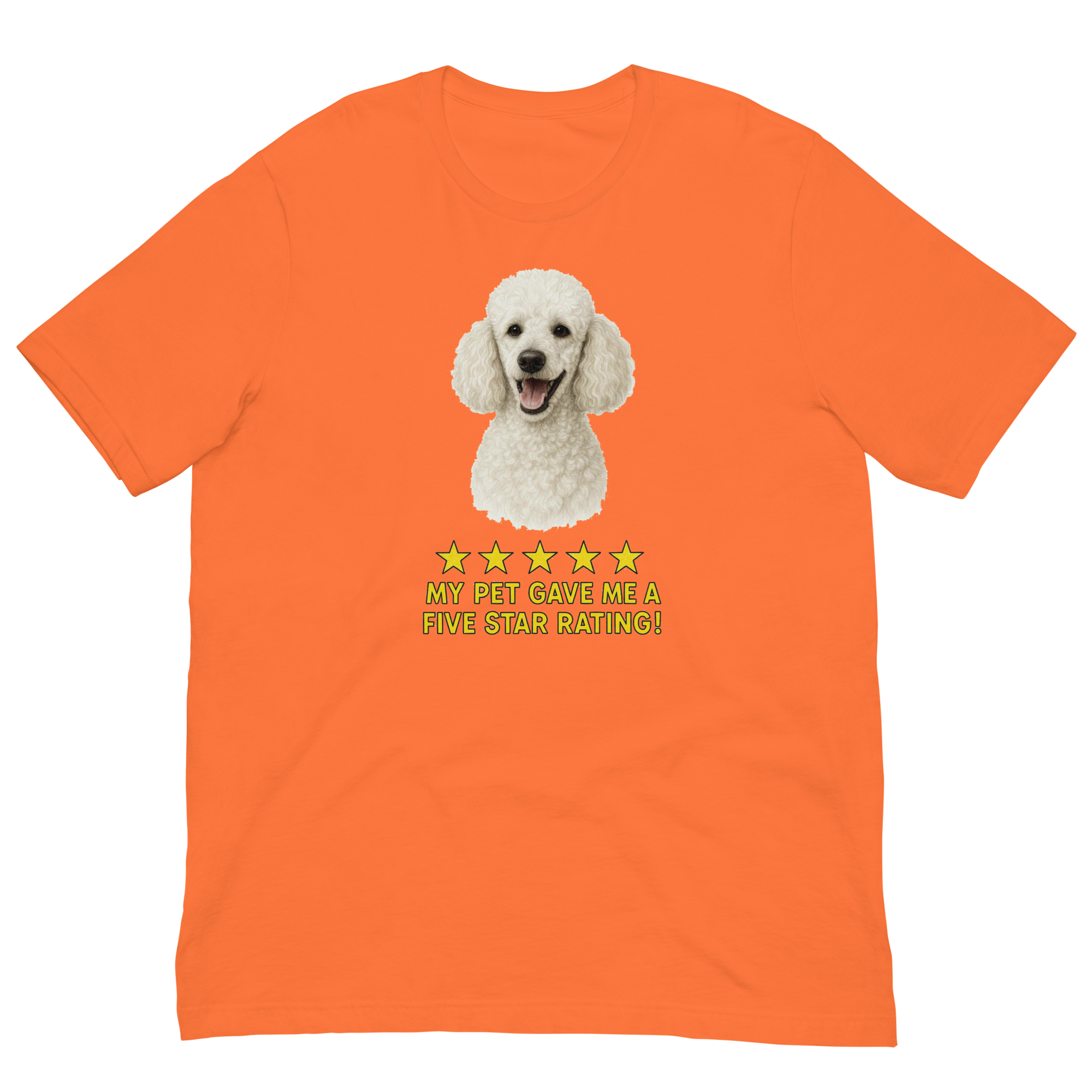White Poodle Rating Unisex t-shirt