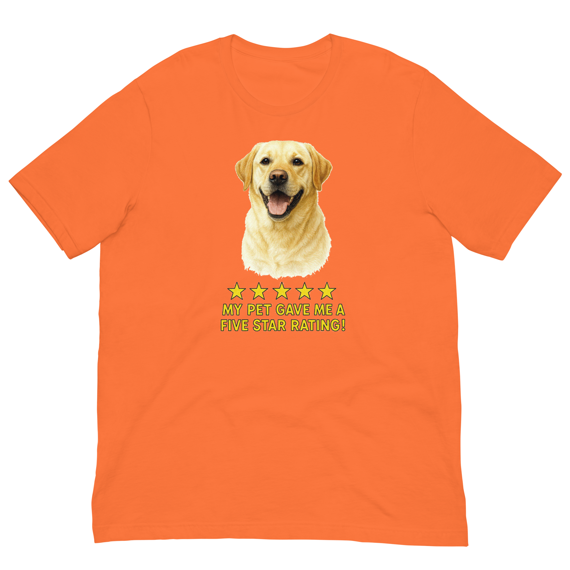 Yellow Labrador Rating Unisex t-shirt