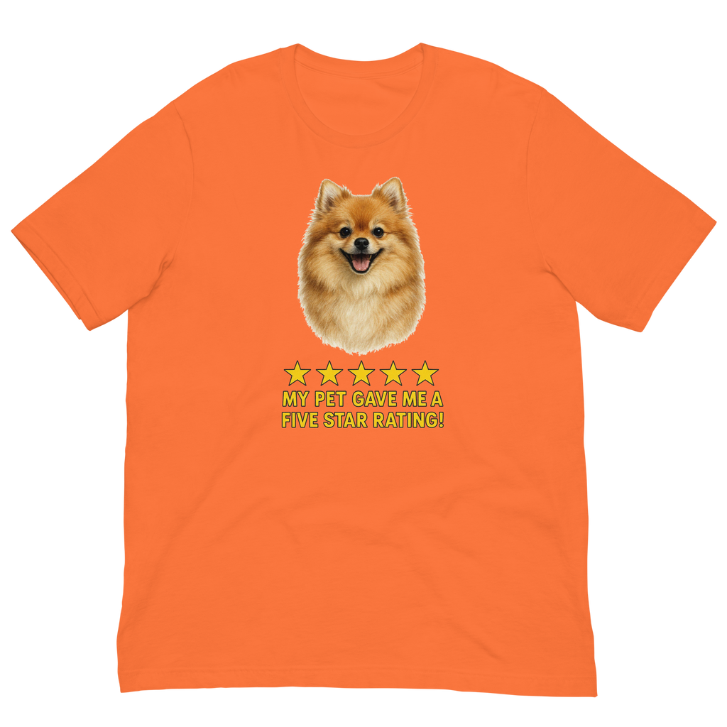 Pomeranian Rating Unisex t-shirt