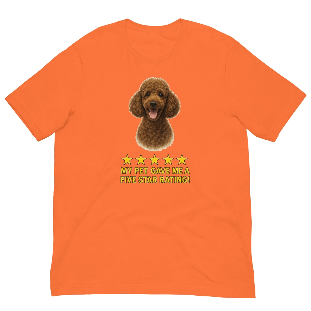 Brown Poodle Rating Unisex t-shirt
