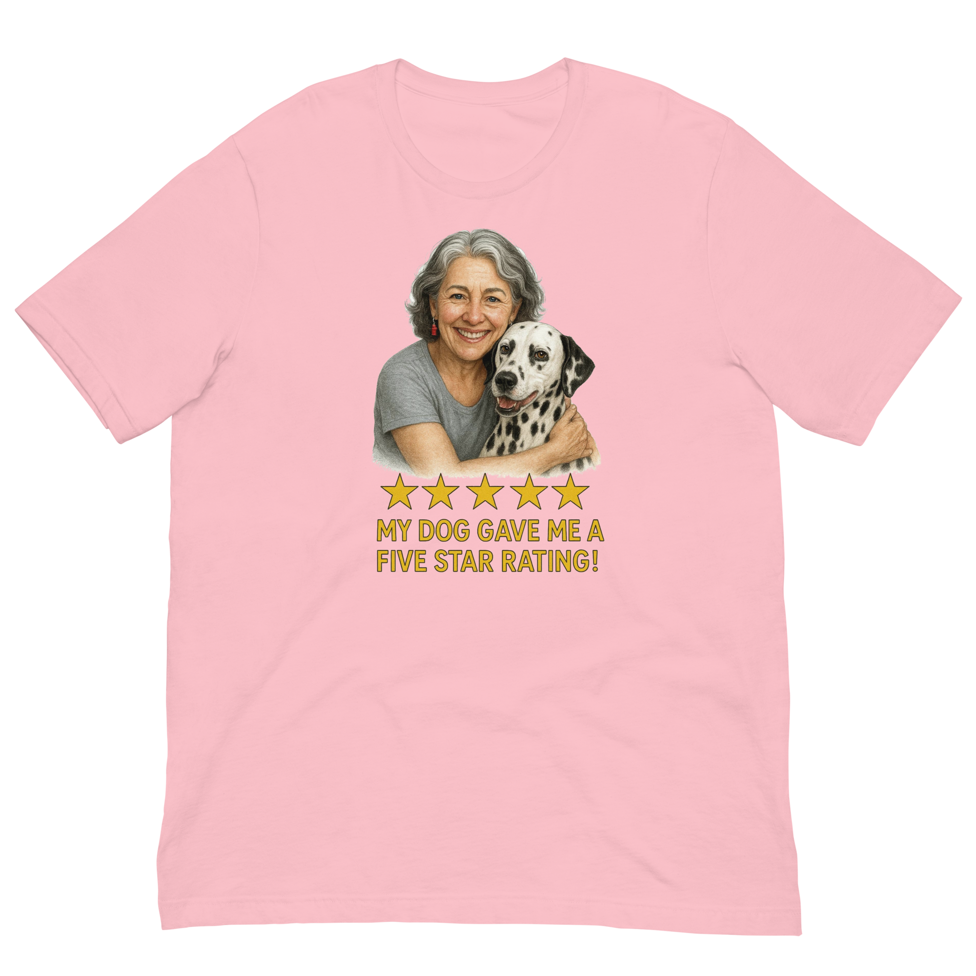 Salt & Pepper Woman with Dalmatian graphic tee - pink