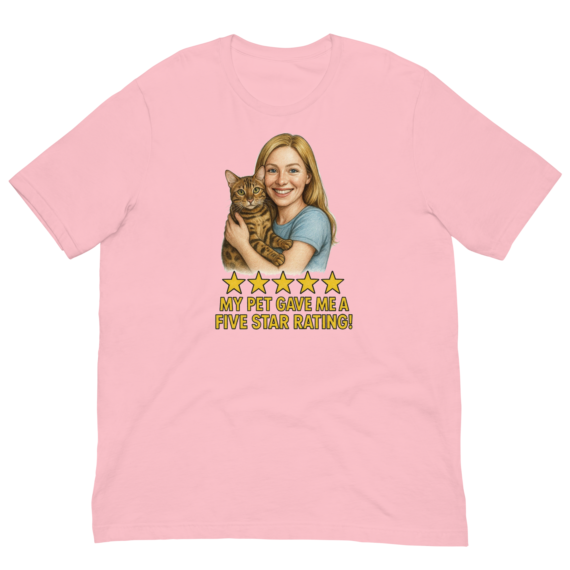 Blonde Woman with Bengal Cat