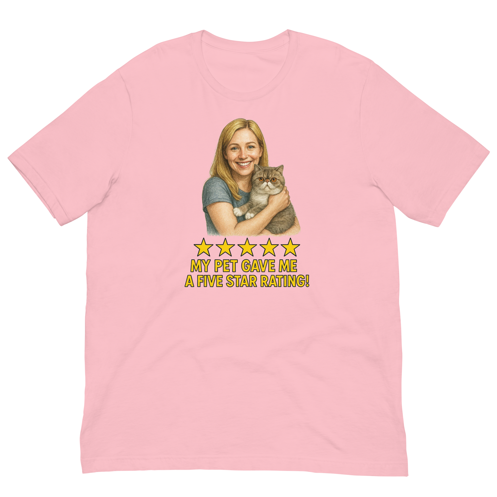 Blonde Woman with Exotic Shorthair Cat