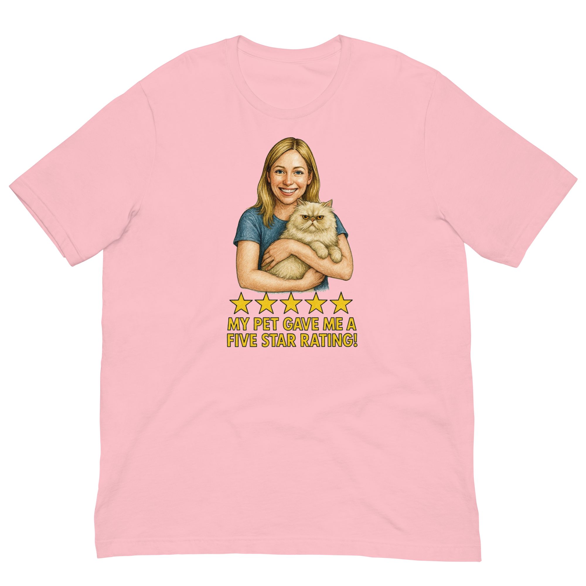 Blonde Woman with Persian Cat