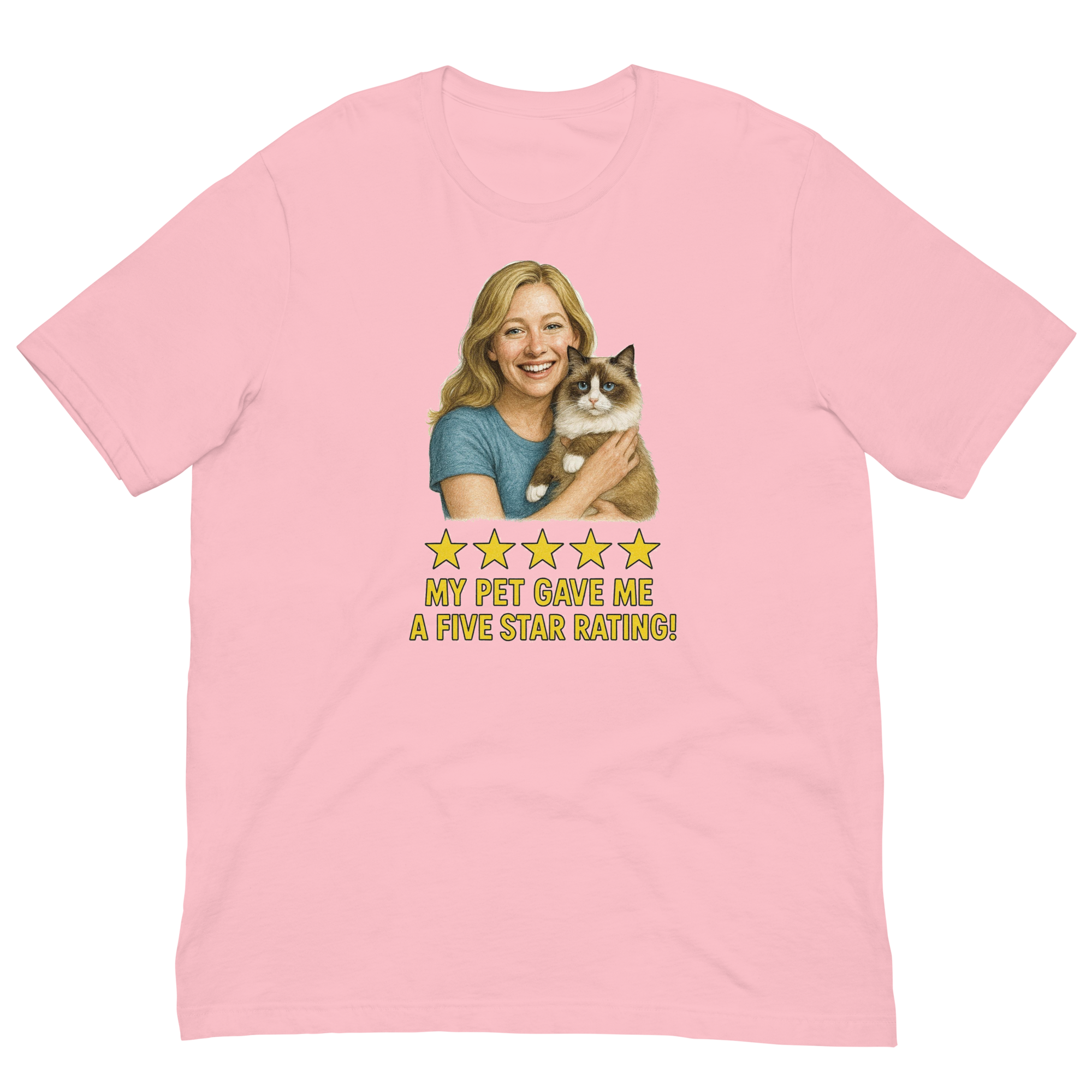 Blonde Woman with Ragdoll Cat