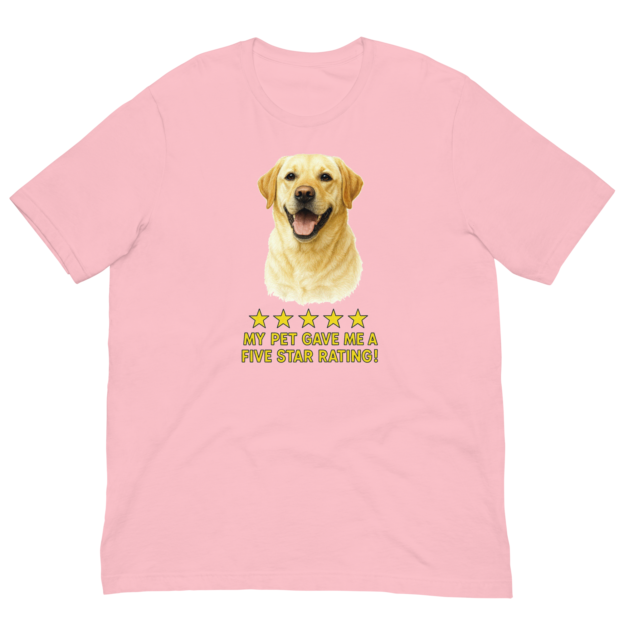 Yellow Labrador Rating Unisex t-shirt