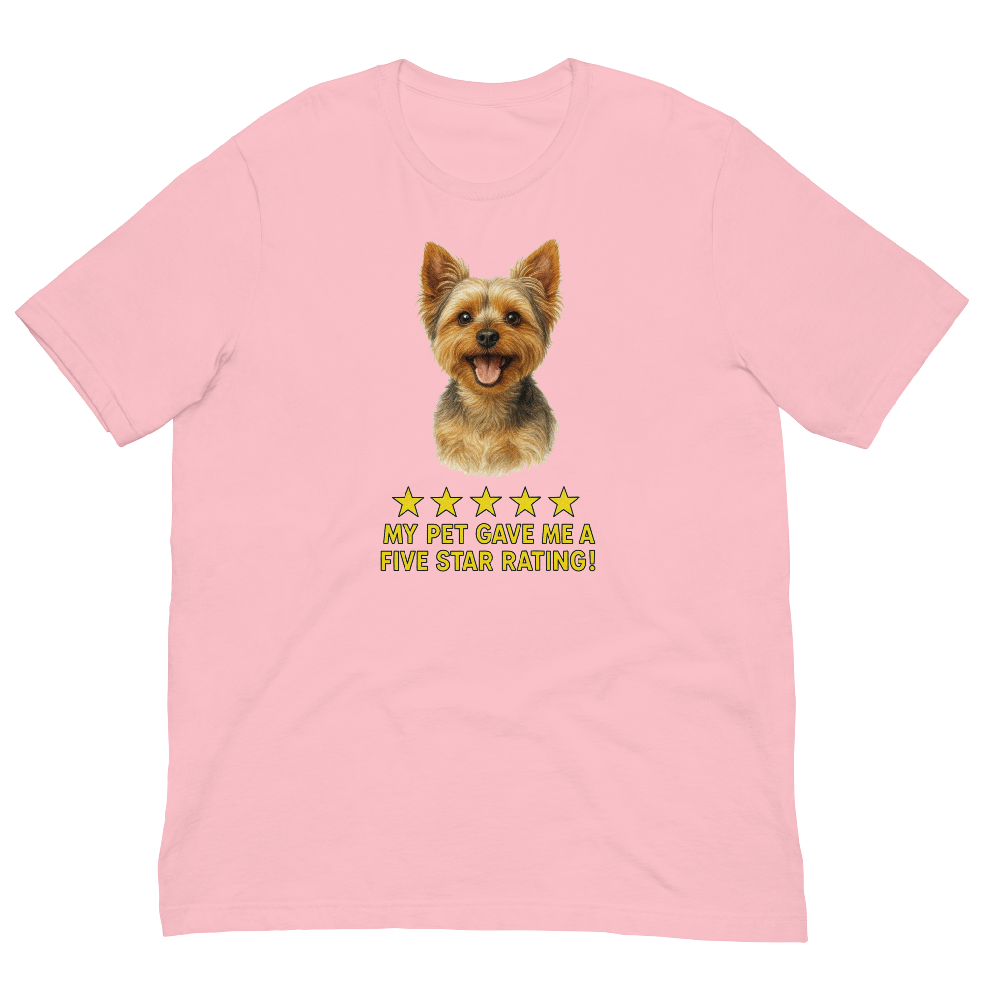 Yorkie Rating Unisex t-shirt