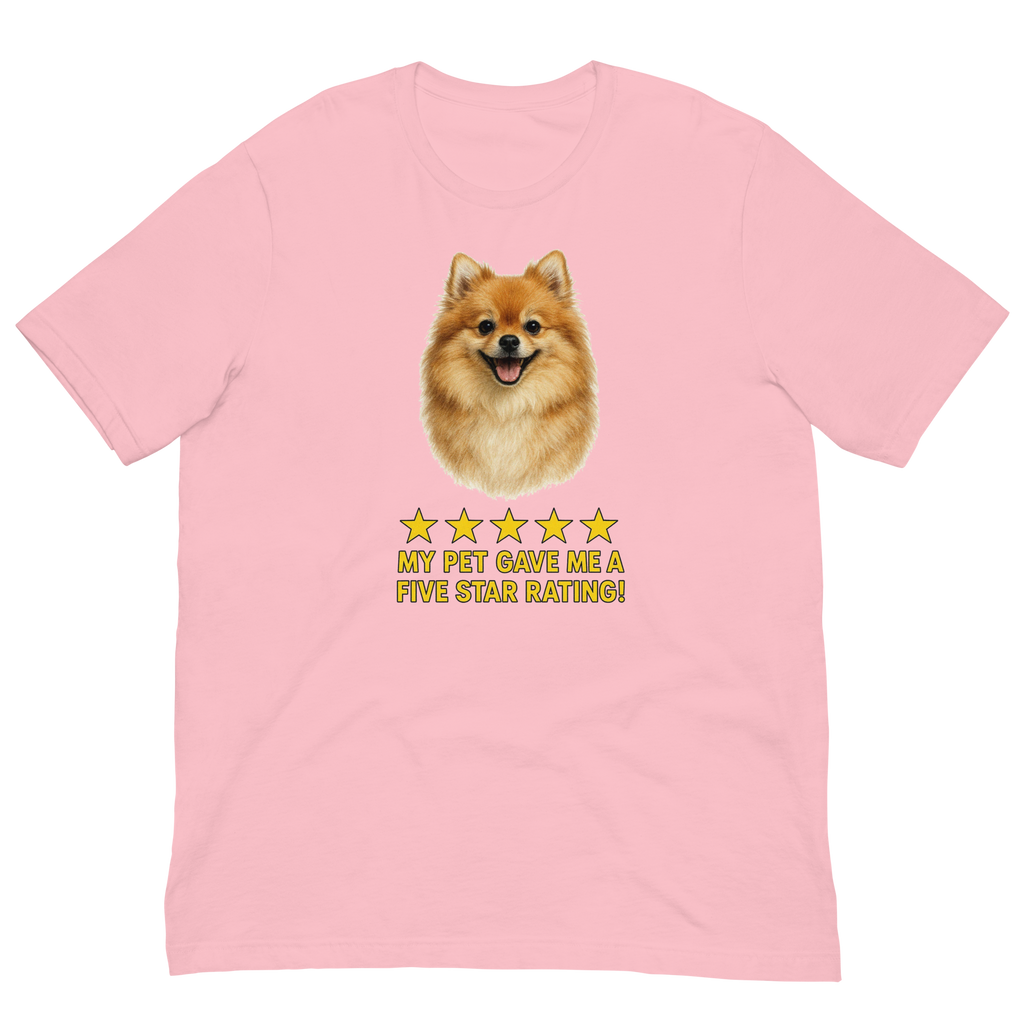 Pomeranian Rating Unisex t-shirt