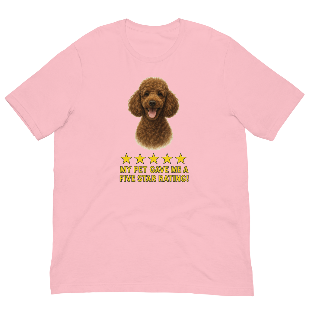 Brown Poodle Rating Unisex t-shirt