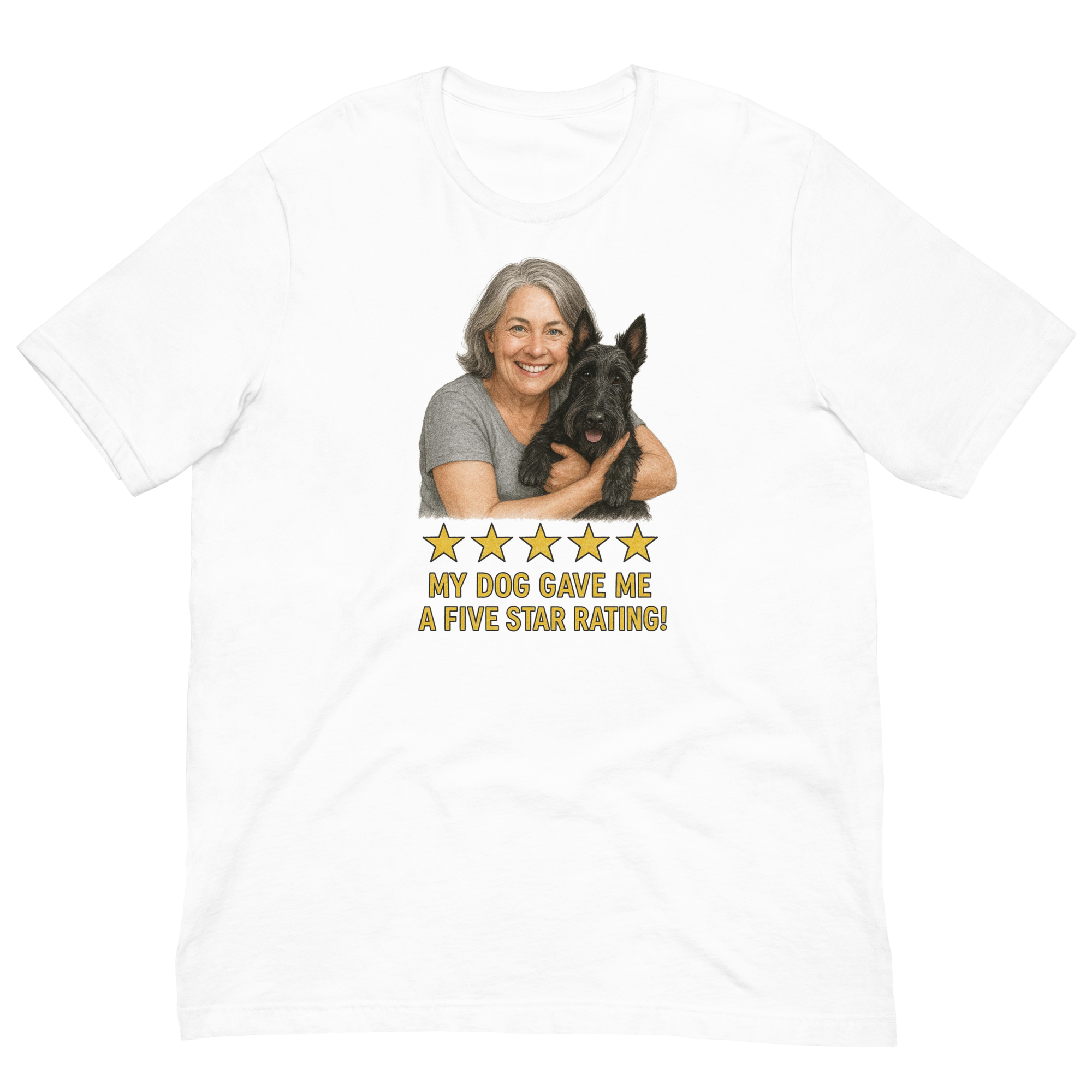 Salt & Pepper Woman with Scottie graphic tee - white