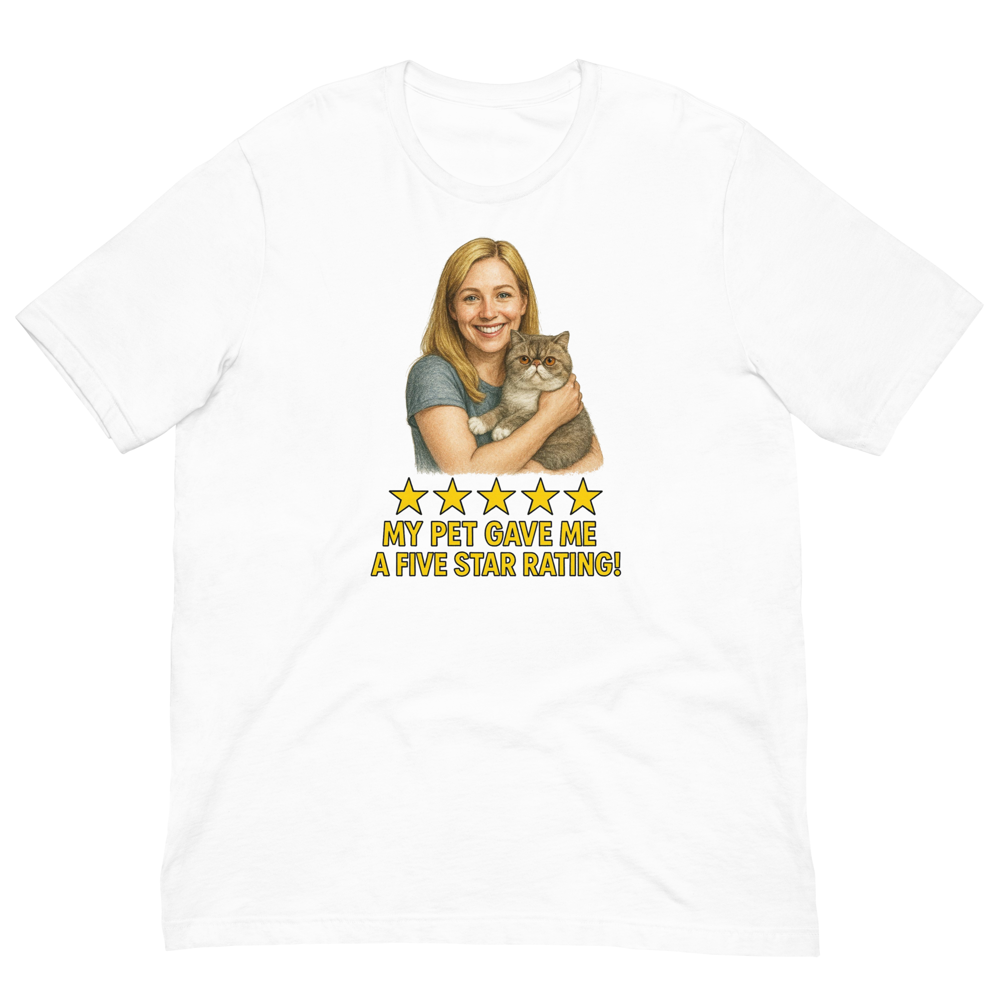 Blonde Woman with Exotic Shorthair Cat