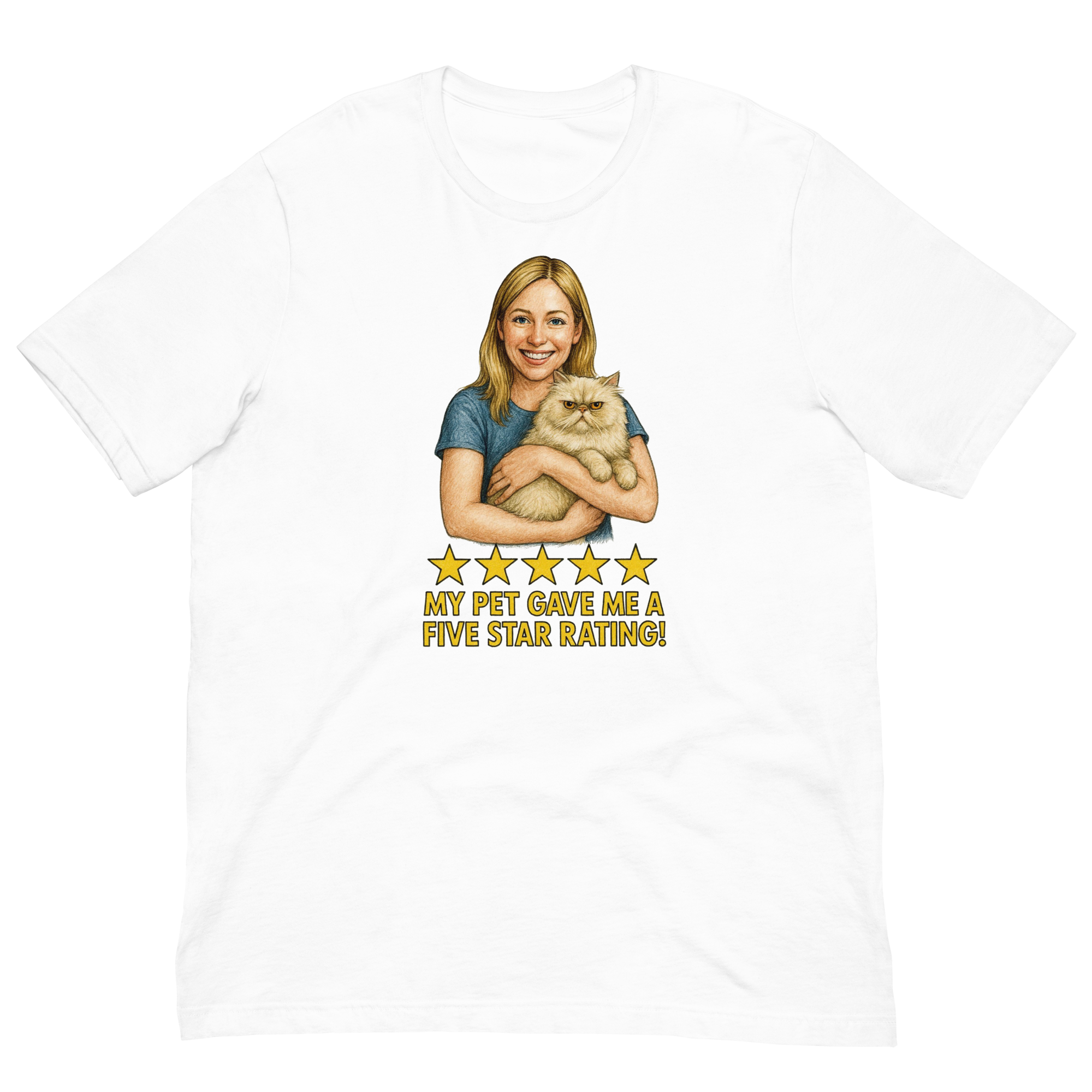 Blonde Woman with Persian Cat