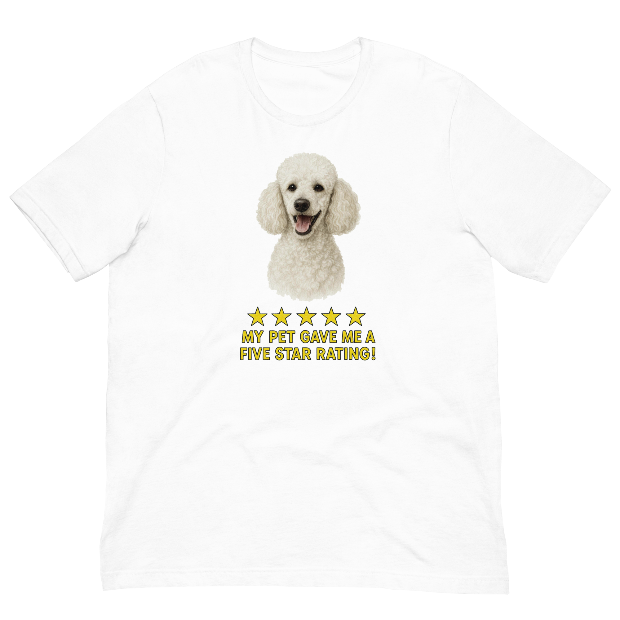 White Poodle Rating Unisex t-shirt
