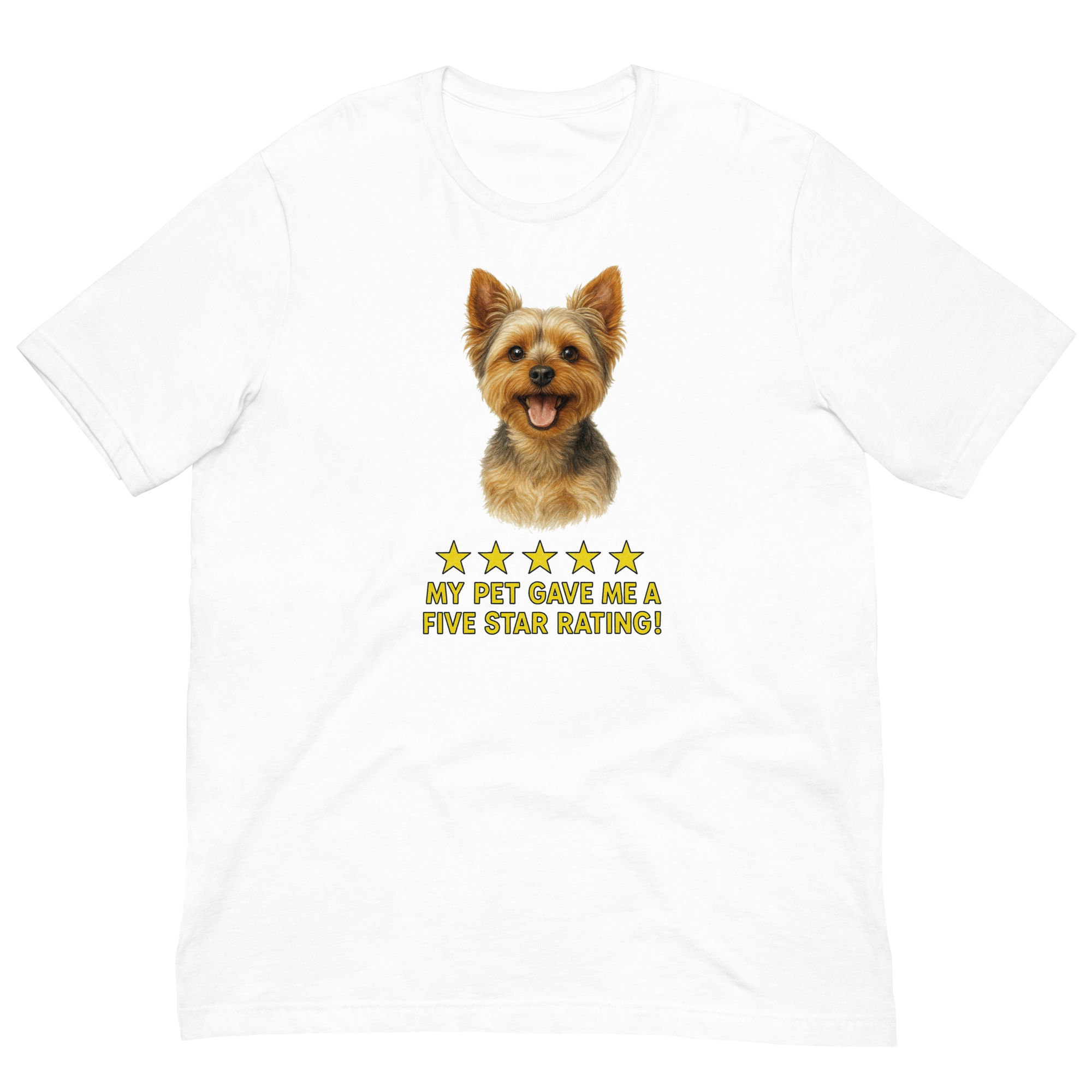 Yorkie Rating Unisex t-shirt