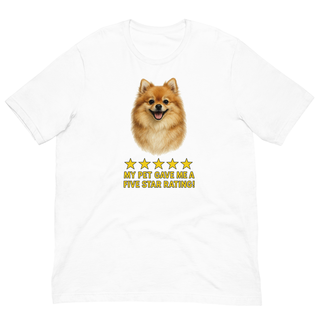 Pomeranian Rating Unisex t-shirt