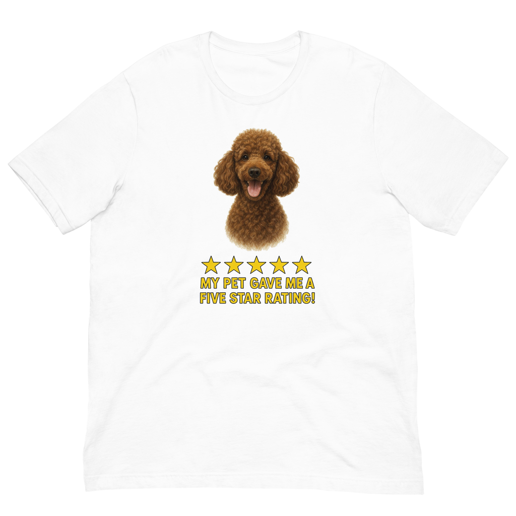 Brown Poodle Rating Unisex t-shirt