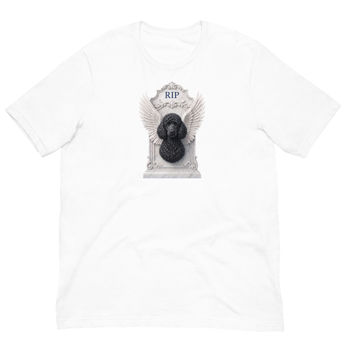 Black Poodle RIP Unisex t-shirt