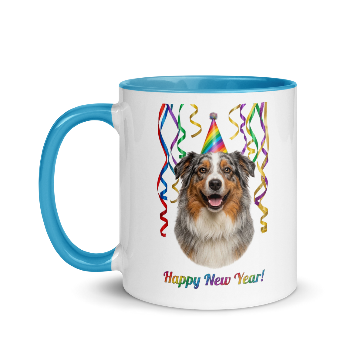 Australian Shepherd Ceramic New Year Mug