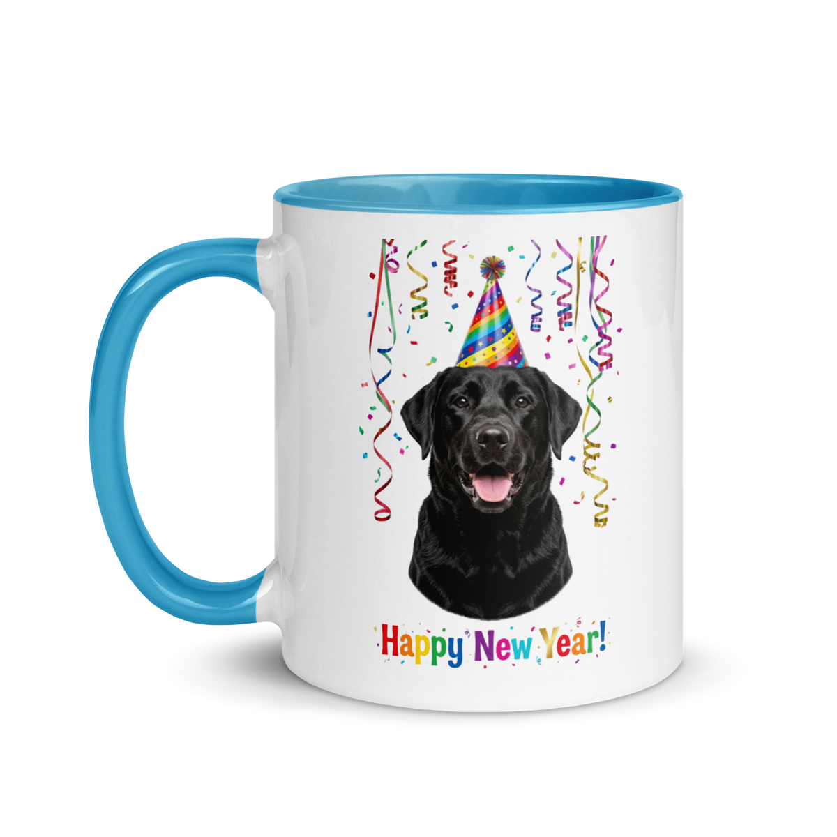 Black Labrador Ceramic New Year Mug