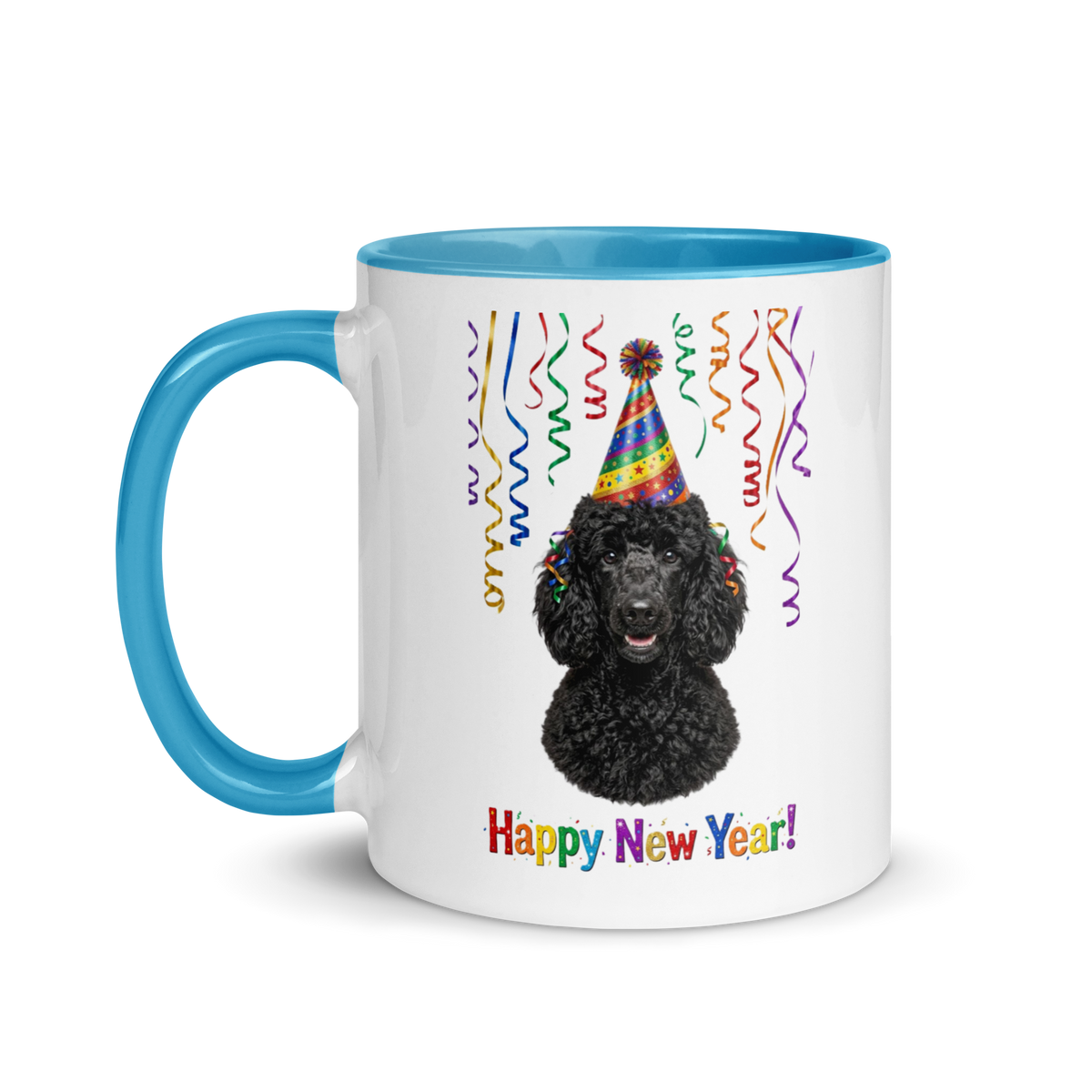 Black Poodle Ceramic New Year Mug
