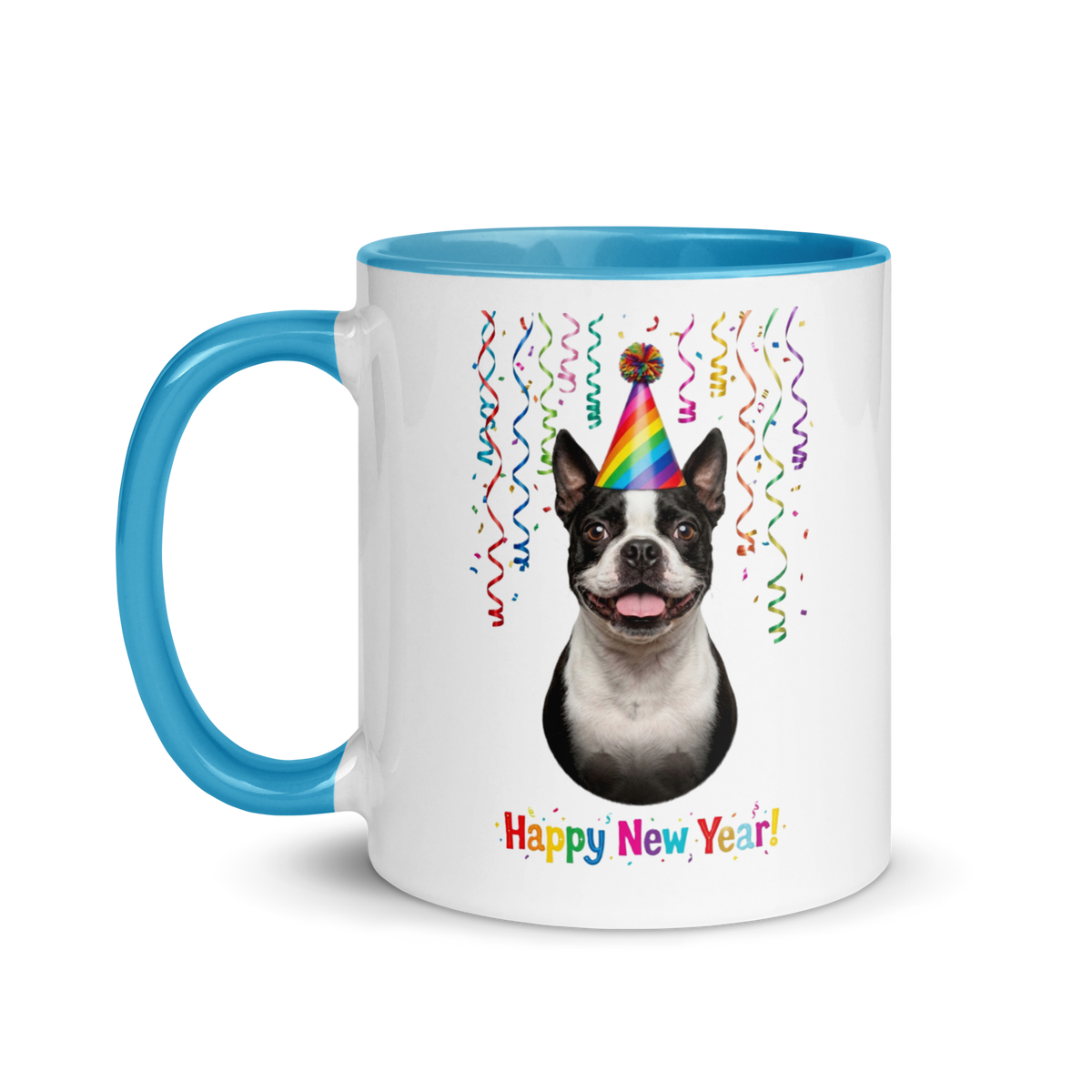 Boston Terrier Ceramic New Year Mug
