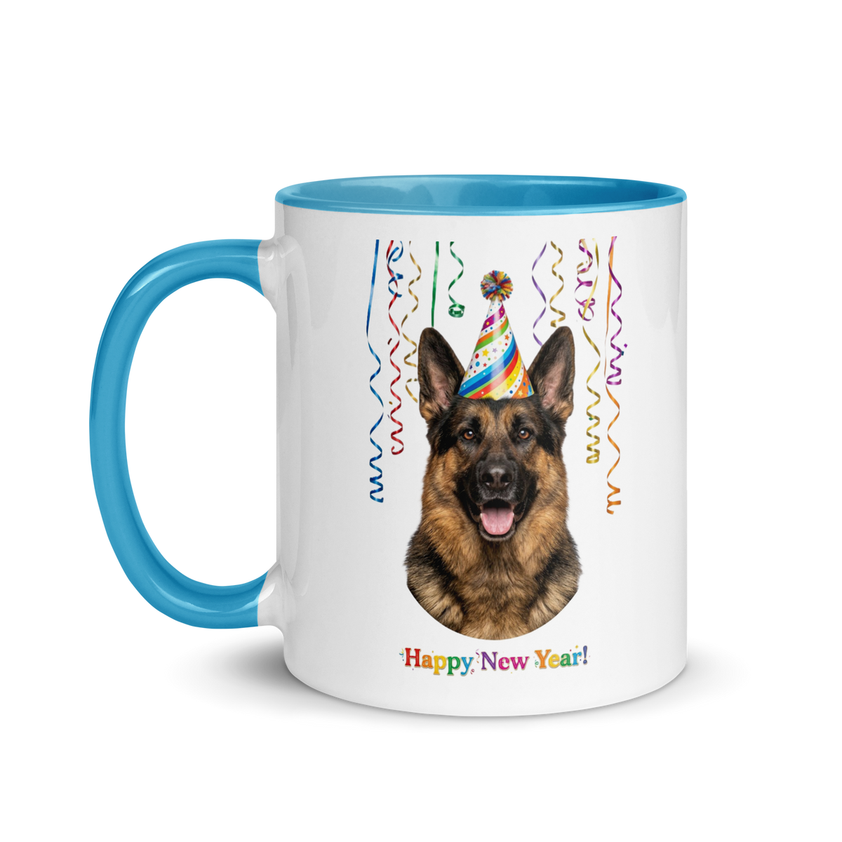 German Shepherd Ceramic New Year Mug