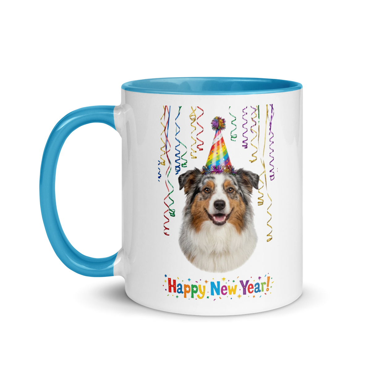 Minature American Shepherd Ceramic New Year Mug