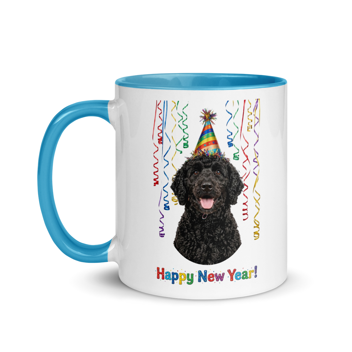 Portuguese Water Dog Ceramic New Year Mug