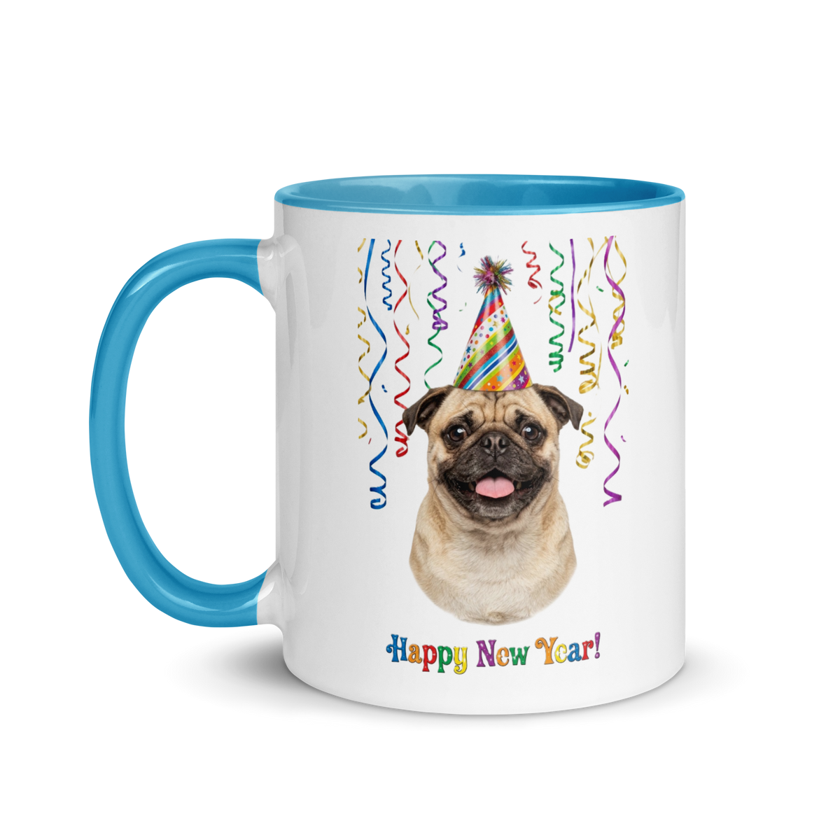 Pug Ceramic New Year Mug